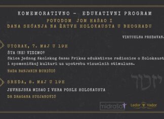 Дан сећања на жртве Холокауста – Комеморативно-едукативни програм
